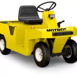 Front angle of Motrec MT-290 Tow Tractor vehicle.