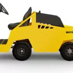 Side of Motrec MT-440 Narrow Tow Tractor vehicle.