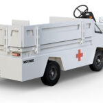 Back angle of Motrec MX-480 ambulance vehicle.