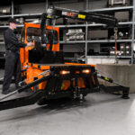 Motrec MX-480 Crane Truck in warehouse shop.