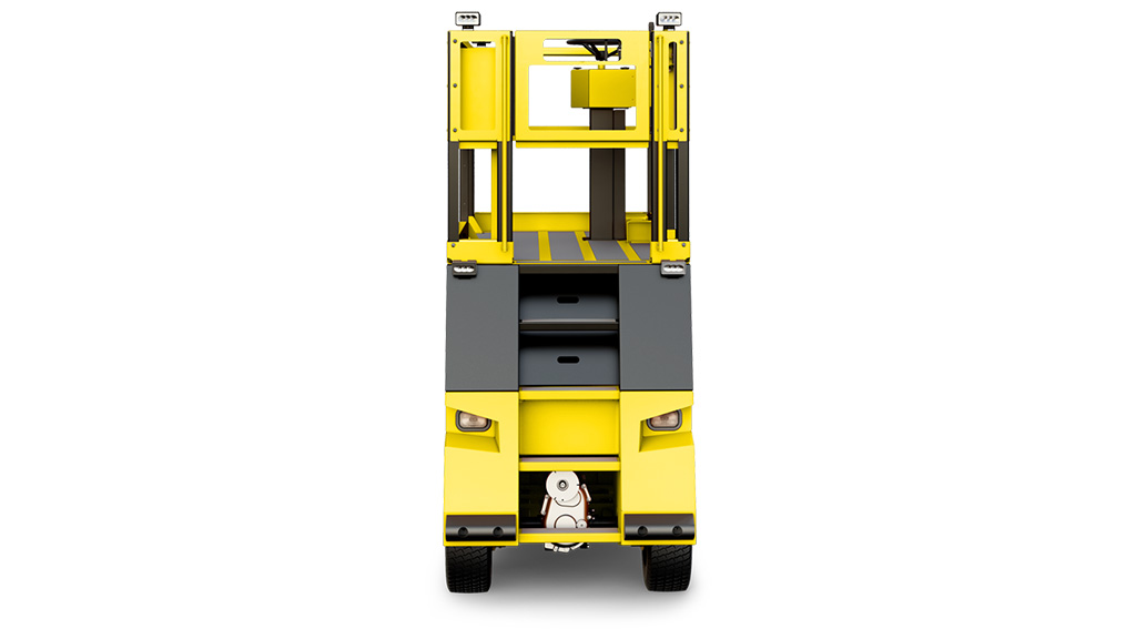Back end of Motrec MX-700 custom utility vehicle with steps.