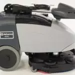 Advance SC351 walk-behind scrubber with handle folded down.
