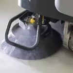 Advance SW4000 rider sweeper misting area.