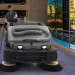 Advance SW8000 professional rider sweeper cleaning an indoor business.