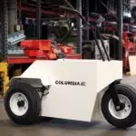 Columbia Chariot personnel carrier in warehouse.