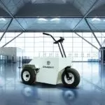 Columbia Chariot transport vehicle in airport.