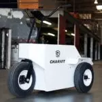 Columbia Chariot utility vehicle in shop.