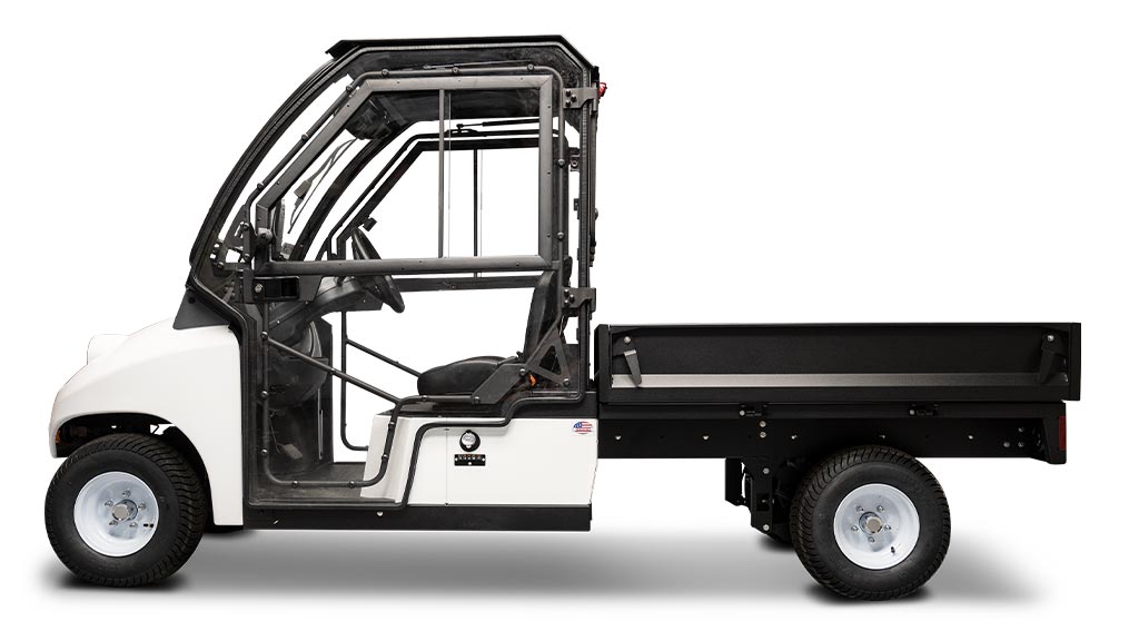 Columbia Utilitruck side view with cab.
