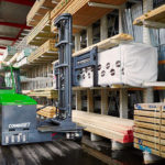 Combilift C Series C6000E electric forklift lumber industry.