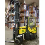 Combilift Cold Store Aisle Master inside food and beverage warehouse.
