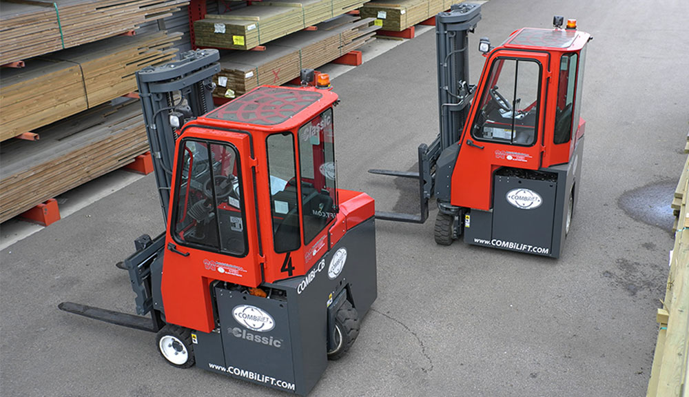 Combilift COMBI-CB Forklift in lumber industry.
