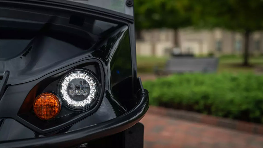 Cushman Shuttle 2+2 personnel carrier headlight.