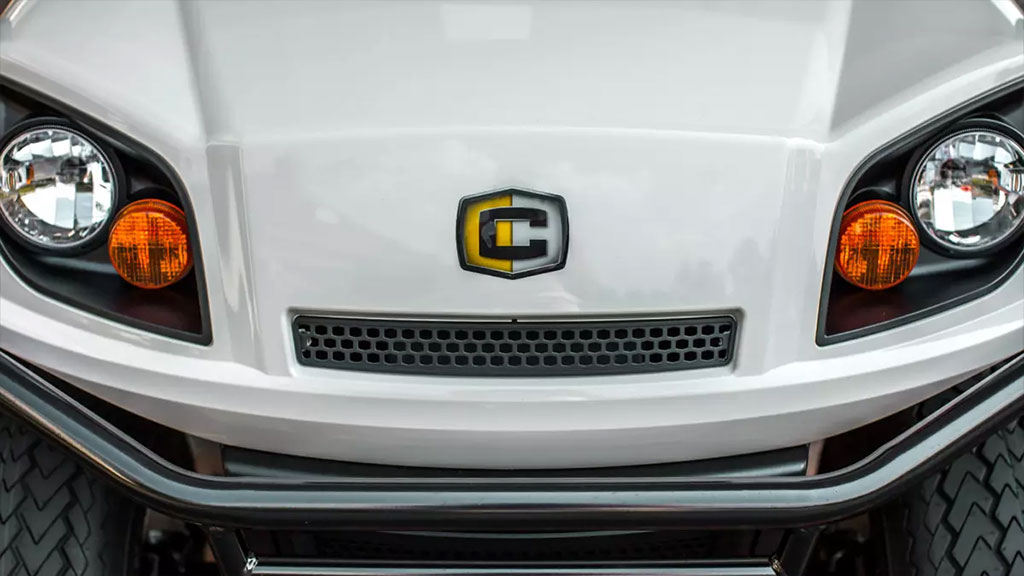 Cushman Shuttle 8 personnel carrier headlights.