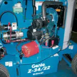 Genie Z-34/22 DC articulating boom lift motor area.