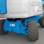 Genie Z-80/60 boom lift wheels turning.
