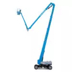 Genie ZX-135/70 articulating boom lift extended.