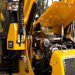 JCB 1CXT Backhoe Loader engine area.
