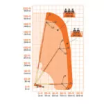 Reach diagram for JLG 1850SJ Ultra Series telescopic boom lift.