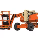 JLG 340AJ Articulating Boom Lift with lift down.