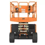 Side of JLG ERT4069 electric scissor lift.
