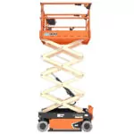 JLG ES1932 electric scissor lift, extended.