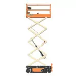 JLG ES2632 raised electric scissor lift.