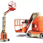 JLG 26E Toucan Mast Boom Lift extended and lowered.
