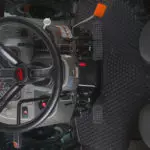 Mahindra 2660 with cab compact utility tractor operator area.