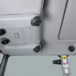 Mahindra 2660 compact utility tractor cab interior.