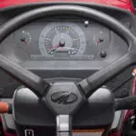 Mahindra 6000 utility tractor steering wheel area.