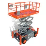 Skyjack SJ6826/32 RT scissor lift extended.