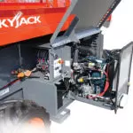 Skyjack SJ6826/32 RT scissor lift engine area.