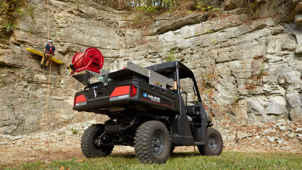 Polaris Commercial PRO XD Full-Size Diesel Utility Vehicle outdoors.