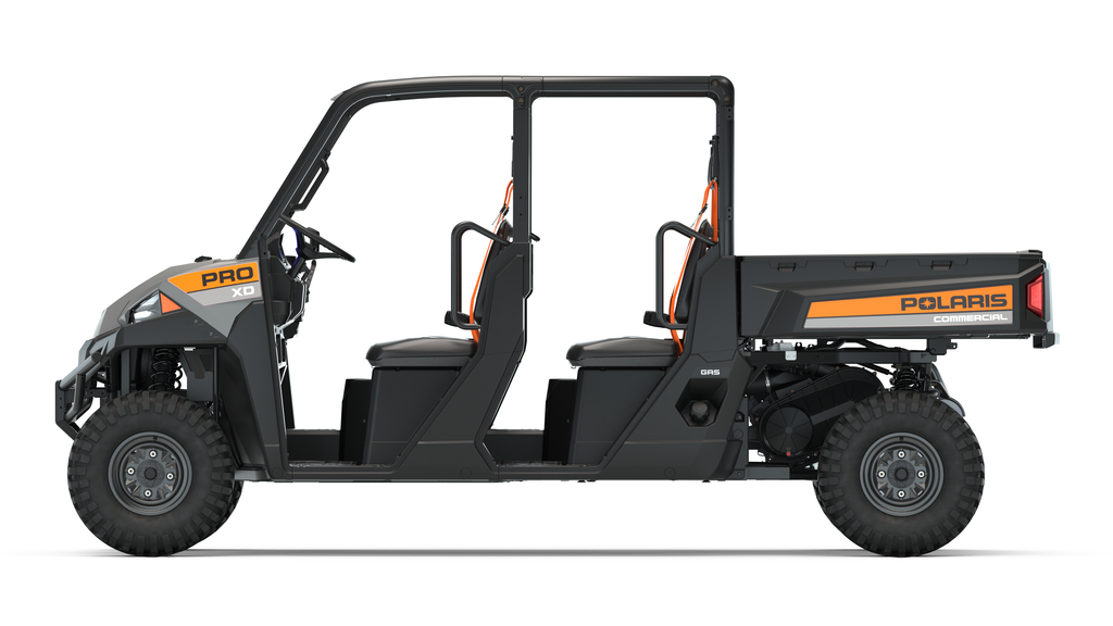 Pro XD Full-Size Gas Crew Utility Vehicle by Polaris Commercial side view.
