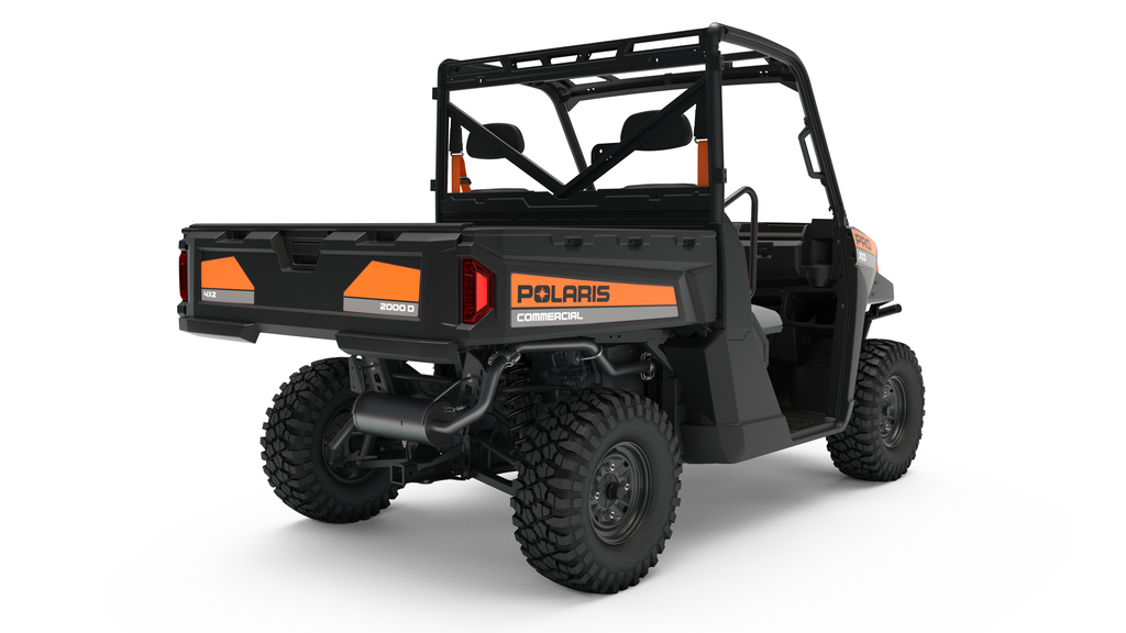 Polaris Commercial PRO XD Full-Size Diesel Utility Vehicle back view.