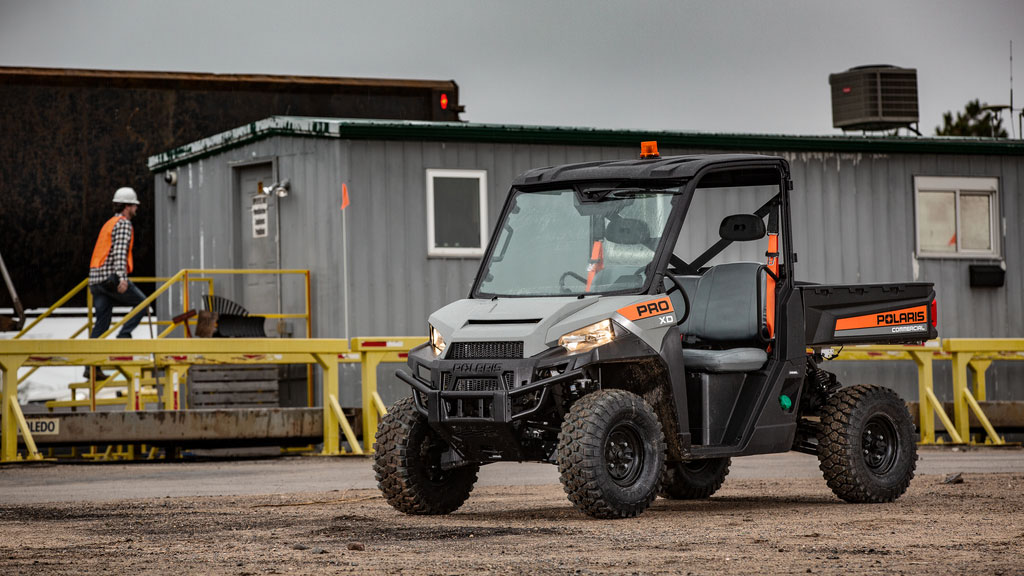 Polaris Commercial PRO XD Full-Size Diesel Utility Vehicle outdoors.