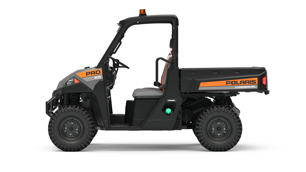 Polaris Commercial PRO XD Full-Size Diesel Utility Vehicle side view.