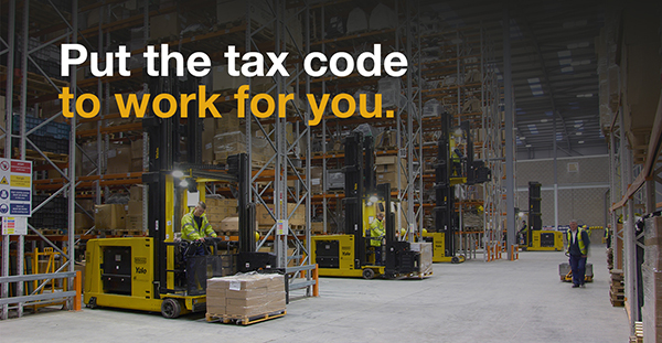 Yale Forklift. Put the tax code to work for you.