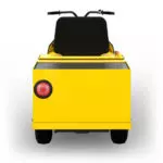 back view: Yellow Motrec MP-240 personnel carrier utility vehicle.