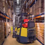 Combilift Aisle Master LPG Forklift inside a warehouse.