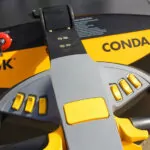 TASK Forklifts Conda straddle stacker hand operation.