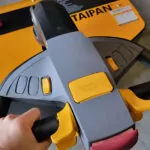 TASK Taipan Straddle Stacker operator handle and controls.