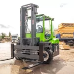 Combilift Combi-CB15-5E in outdoor lumber yard.