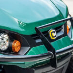 Cushman Hauler 800X Utility Vehicle standard brushguard and headlights.