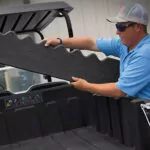 Cushman Hauler utility vehicle cargo bed divider.
