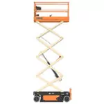 Elevated electric JLG R2632 scissor lift.
