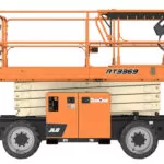 Stowed JLG RT3369 scissor lift.