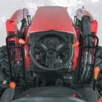 Mahindra 5100 Series Tractor steering wheel area.