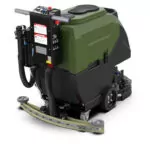 Back angle of Kodiak K12 Walk-Behind floor scrubber with disk deck.