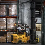 Bendi B40AC-HL in manufacturing warehouse.